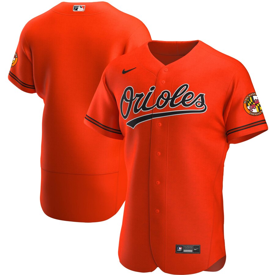 Baltimore Orioles Men Nike Orange Alternate 2020 Authentic Official Team MLB Jersey